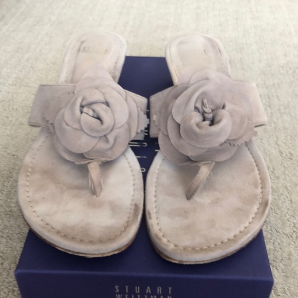 Stuart Weizmann Suede Sandals - Picture 1 of 8